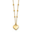 Heart Beaded Necklace in 14K Yellow Gold with Extender, 18 Inch - Sophia Jewelers