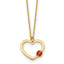 Heart Black Enamel Ladybug Necklace in 14K Yellow Gold, 15.5 Inch - Sophia Jewelers