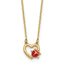 Enameled Ladybug on Heart Necklace in 14K Yellow Gold, 16.8 Inch - Sophia Jewelers