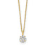 14k Polished 5.00mm Round CZ Solitaire 18 inch Necklace