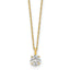 Round Cubic Zirconia Solitaire Necklace in 14K Yellow Gold, 5.00mm, 18 Inch - Sophia Jewelers