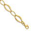 Fancy Link Bracelet in 14K Yellow Gold, Textured with Extender - Sophia Jewelers