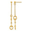 Stirrup Link Dangle Earrings in 14K Yellow Gold - Sophia Jewelers