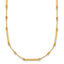Bars and Diamond-Cut Beads Necklace in 14K Yellow Gold, 18 Inch - Sophia Jewelers