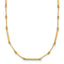 Bars and Diamond-Cut Beads Necklace in 14K Yellow Gold, 16 Inch - Sophia Jewelers