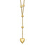 Station Y-Drop Heart Necklace in 14K Yellow Gold, Textured - Sophia Jewelers