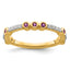 14k Stackable Expressions Amethyst and Diamond Ring