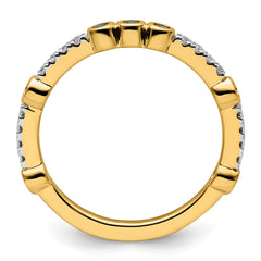 14k Stackable Expressions Aquamarine and Diamond Ring