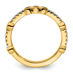 14k Stackable Expressions Created Sapphire and Diamond Ring