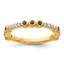 Created Sapphire & Diamond Stackable Ring in 14K Yellow Gold (0.08 ct. tw.), Size 5–8 - Sophia Jewelers