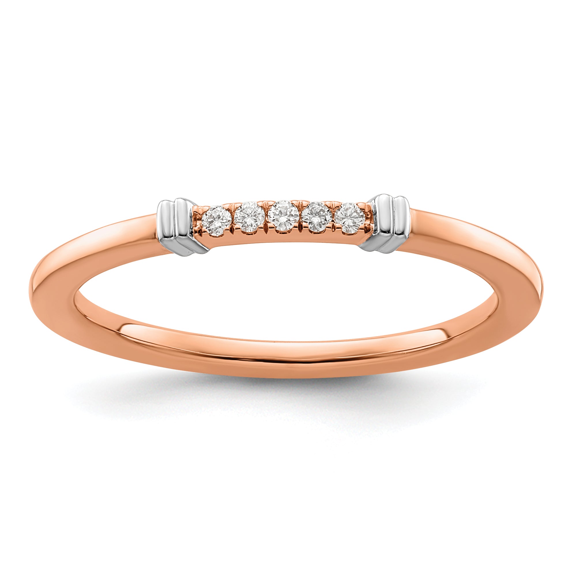 14k Two-Tone Stackable Expressions Diamond Ring