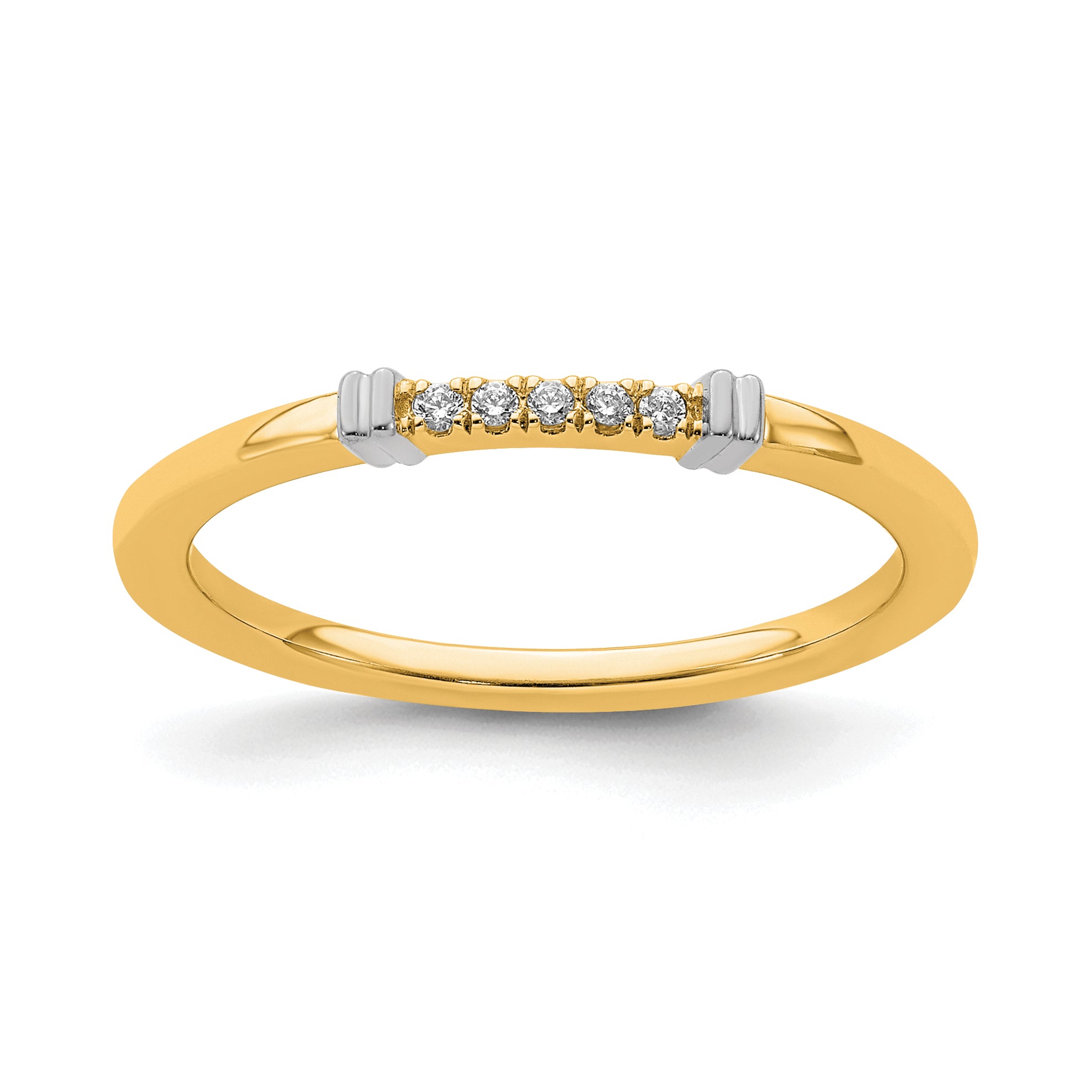14k Two-Tone Stackable Expressions Diamond Ring