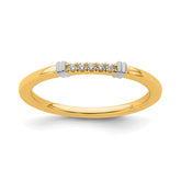 14k Two-Tone Stackable Expressions Diamond Ring