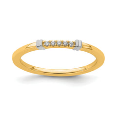 14k Two-Tone Stackable Expressions Diamond Ring