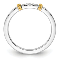 14k Two-Tone Stackable Expressions Diamond Ring