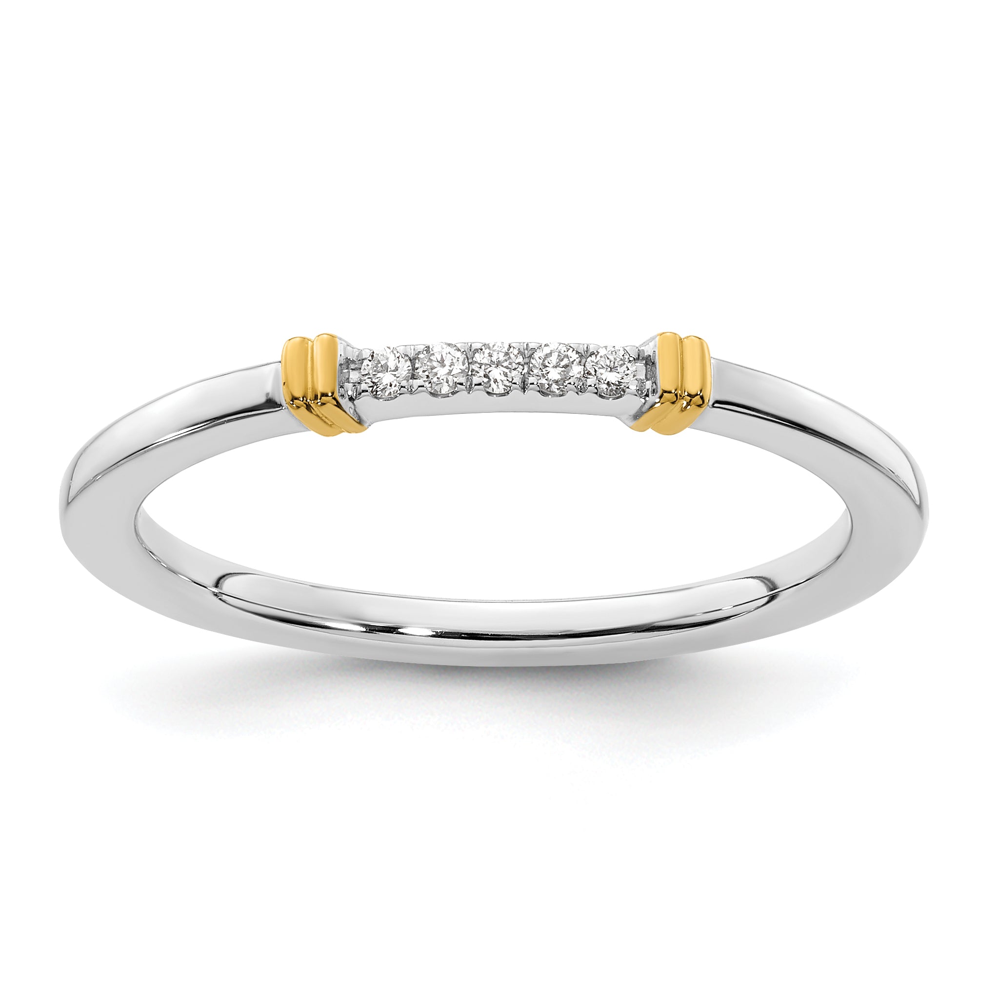 14k Two-Tone Stackable Expressions Diamond Ring