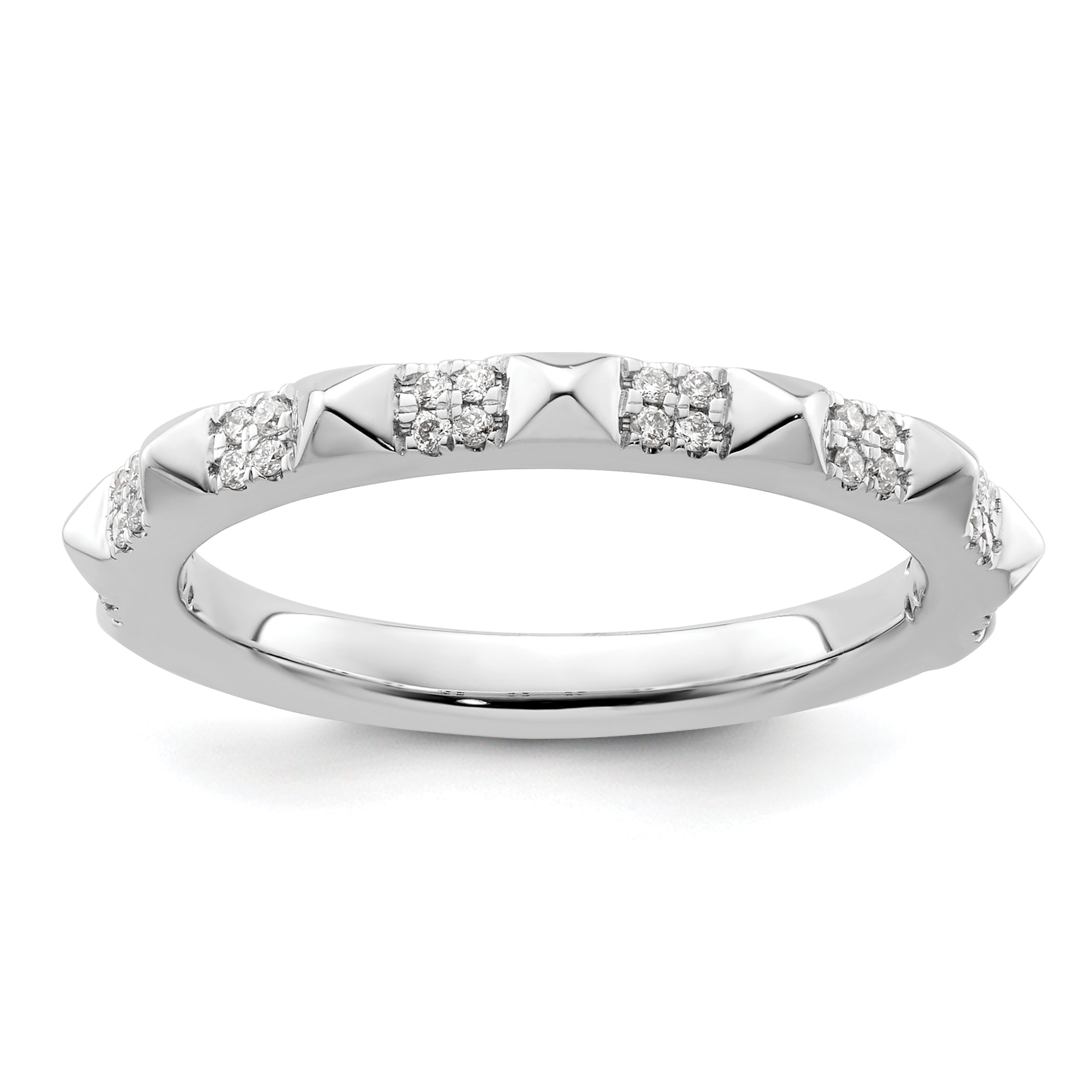 14k White Gold Stackable Expressions Diamond Ring