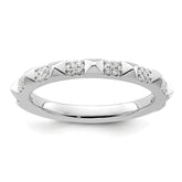 14k White Gold Stackable Expressions Diamond Ring