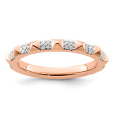 14k Rose Gold Stackable Expressions Diamond Ring