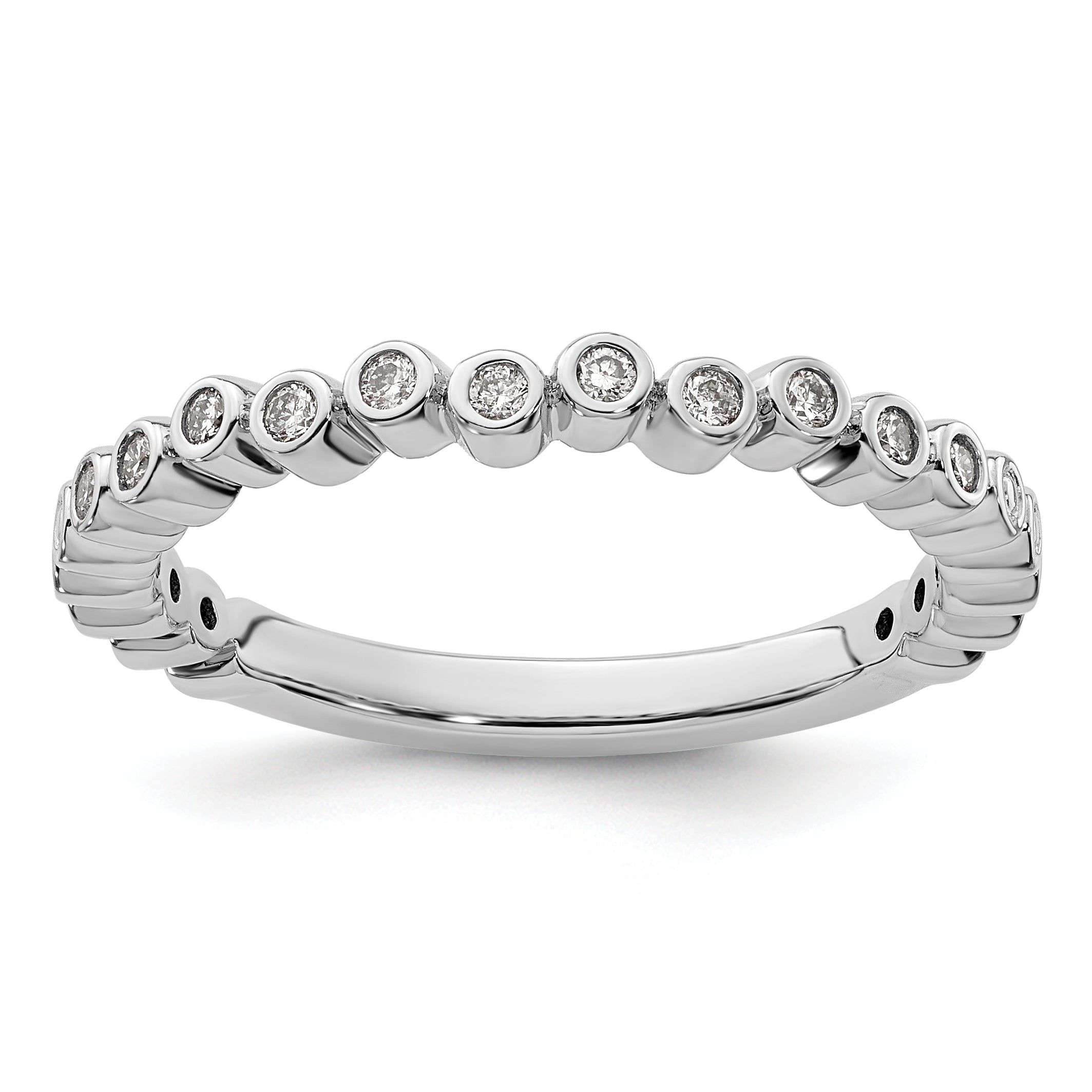 14k White Gold Stackable Expressions Diamond Ring