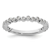14k White Gold Stackable Expressions Diamond Ring