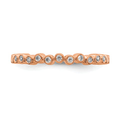 14k Rose Gold Stackable Expressions Diamond Ring