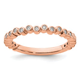 14k Rose Gold Stackable Expressions Diamond Ring