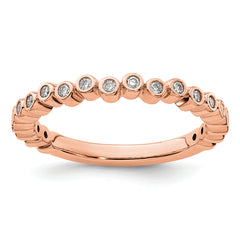 14k Rose Gold Stackable Expressions Diamond Ring