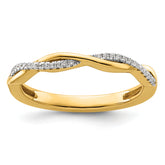 14k Stackable Expressions Diamond Twist Ring
