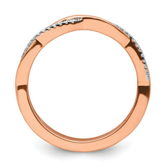 14k Rose Gold Stackable Expressions Diamond Twist Ring