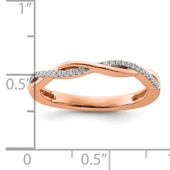 14k Rose Gold Stackable Expressions Diamond Twist Ring