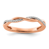 14k Rose Gold Stackable Expressions Diamond Twist Ring
