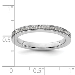 14k White Gold Stackable Expressions Diamond Ring