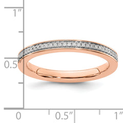14k Rose Gold Stackable Expressions Diamond Ring