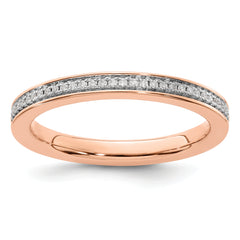 14k Rose Gold Stackable Expressions Diamond Ring