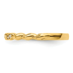 14k Stackable Expressions Diamond Twist Ring