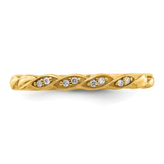 14k Stackable Expressions Diamond Twist Ring