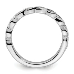 14k White Gold Stackable Expressions Diamond Twist Ring
