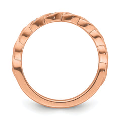 14k Rose Gold Stackable Expressions Diamond Twist Ring