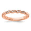 Diamond Twist Stackable Ring in 14K Rose Gold (0.04 ct. tw.), Size 5–8 - Sophia Jewelers