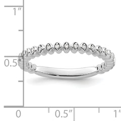 14k White Gold Stackable Expressions Diamond Ring