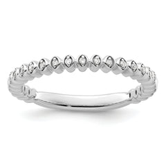 14k White Gold Stackable Expressions Diamond Ring