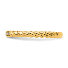 14k Stackable Expressions Diamond Twisted Ring