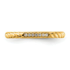 14k Stackable Expressions Diamond Twisted Ring