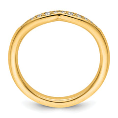 14k Stackable Expressions Diamond Curved Ring