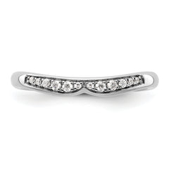14k White Gold Stackable Expressions Diamond Curved Ring