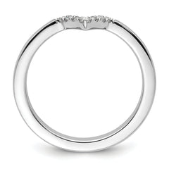 14k White Gold Stackable Expressions Diamond V-Shape Ring