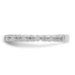 14k White Gold Stackable Expressions Diamond Ring
