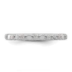 14k White Gold Stackable Expressions Diamond Ring