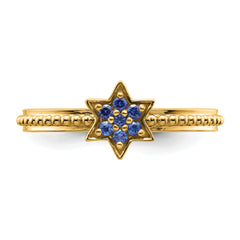 14k Stackable Expressions Created Sapphire Star Ring